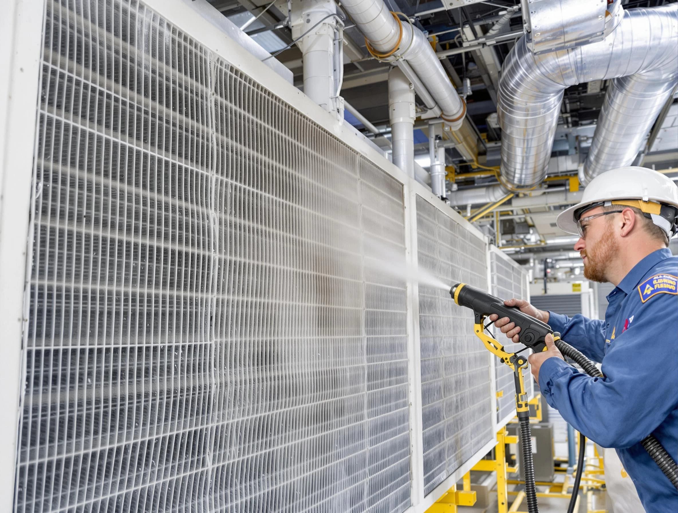 Professional commercial coil cleaning by Woodstock Air Duct Cleaning in Woodstock